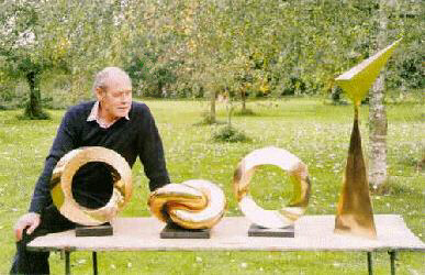 artist with some sculptures